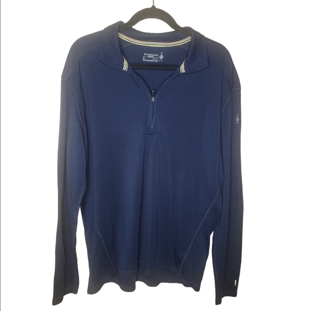 Smartwool Navy Quarter-Zip Top